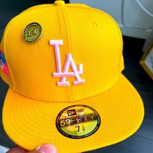 Brand New LA Dodgers “Pink Lemonade” Hat Club Exclusive (Pink Brim) Sz 7 3/8
